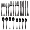 Portola Black Satin 20-Piece Flatware Set