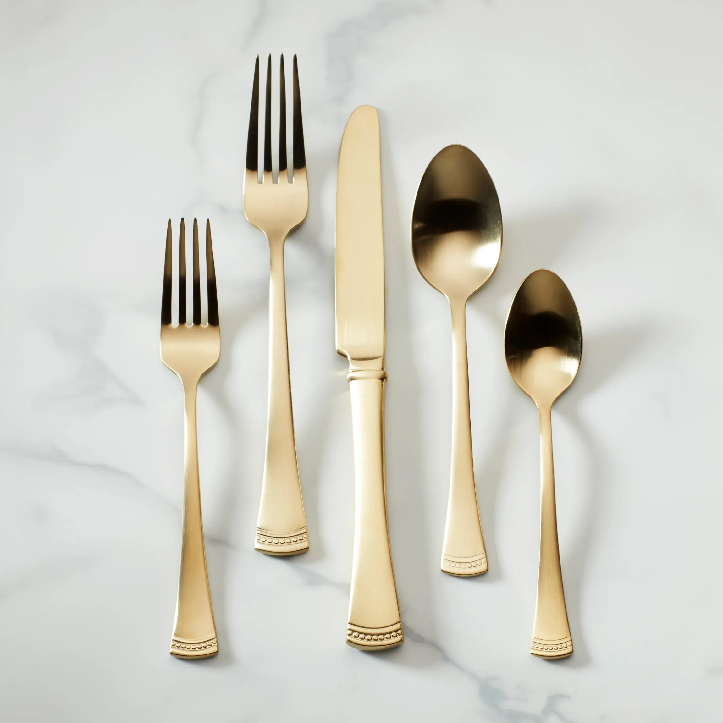 Portola Gold Satin 20-Piece Flatware Set