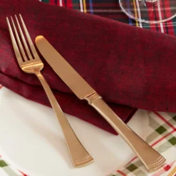 Portola Gold Satin 20-Piece Flatware Set