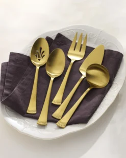 Portola Gold Satin 5-Piece Hostess Set