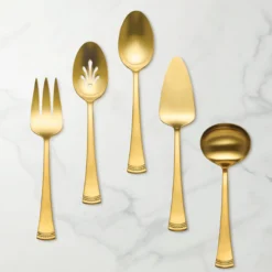 Portola Gold Satin 5-Piece Hostess Set