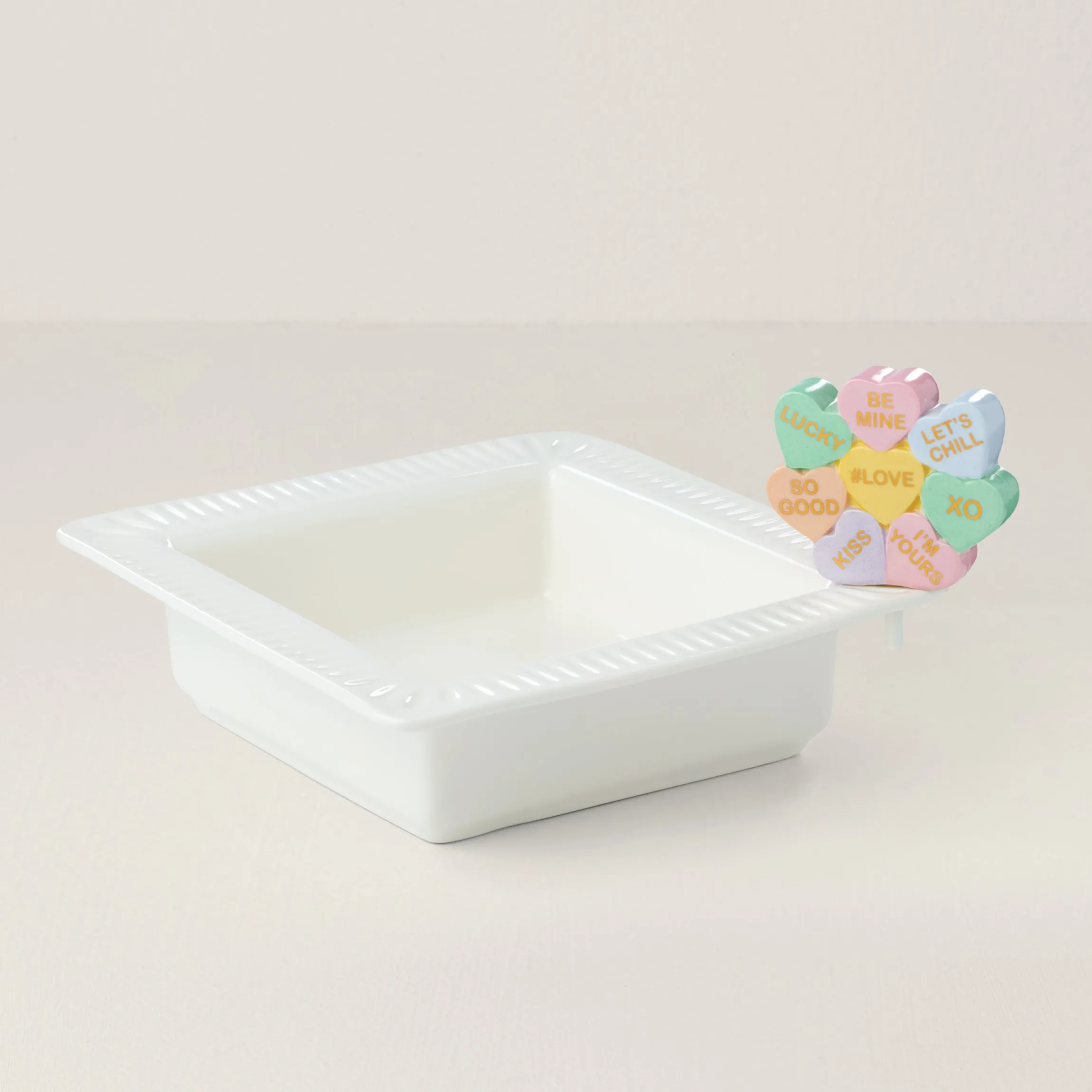 Profile Poppers Square Bowl & Heart Candy Set