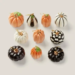 Pumpkin 10-Piece Mini Ornament Set