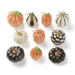 Pumpkin 10-Piece Mini Ornament Set
