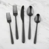 Quinn Black Sand Mirror 20-Piece Flatware Set