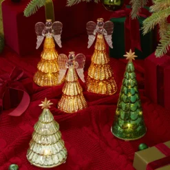 Radiant Light Lit Angel Figurines 3-Piece Set