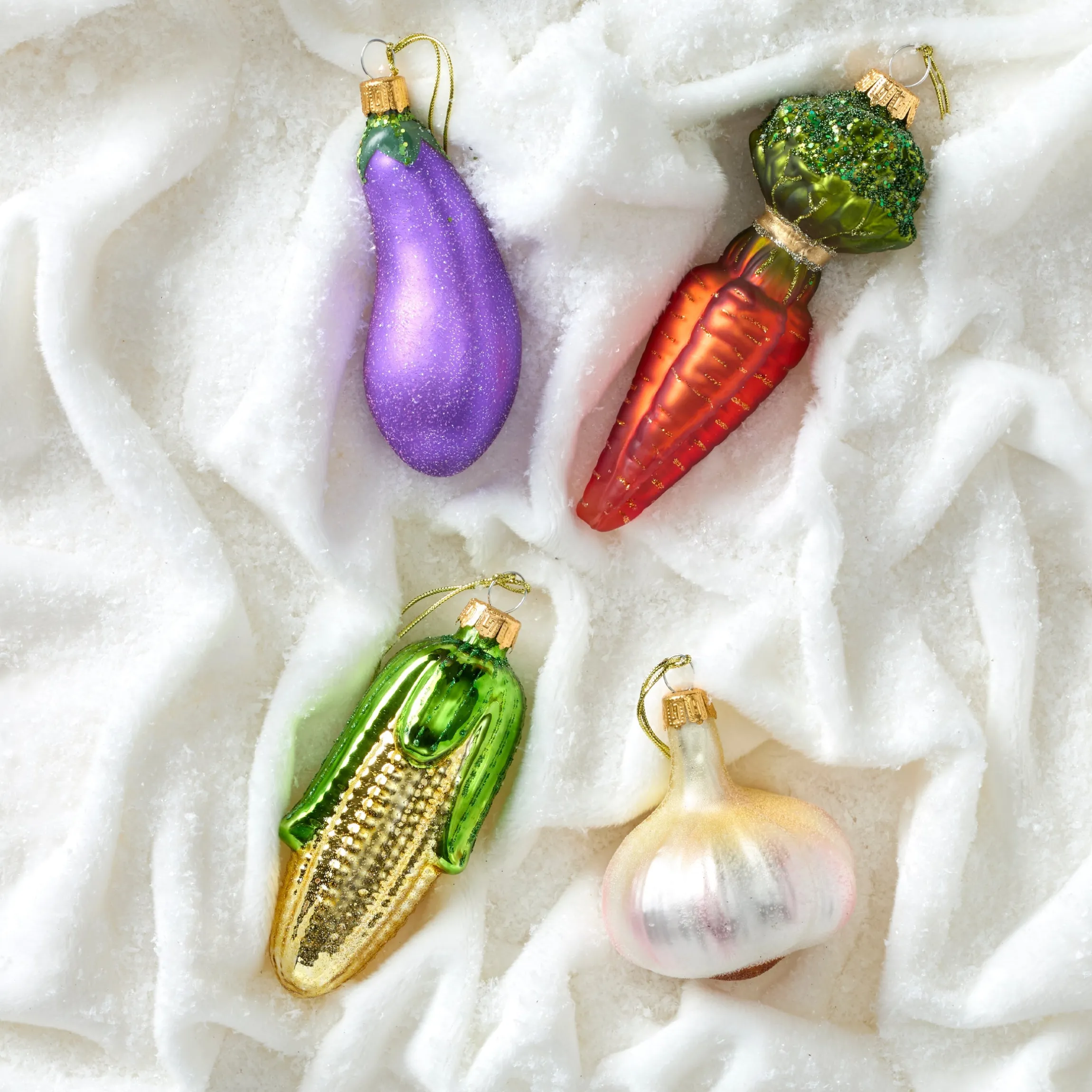 Retro Blown Glass Carrot Ornament