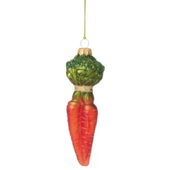 Retro Blown Glass Carrot Ornament