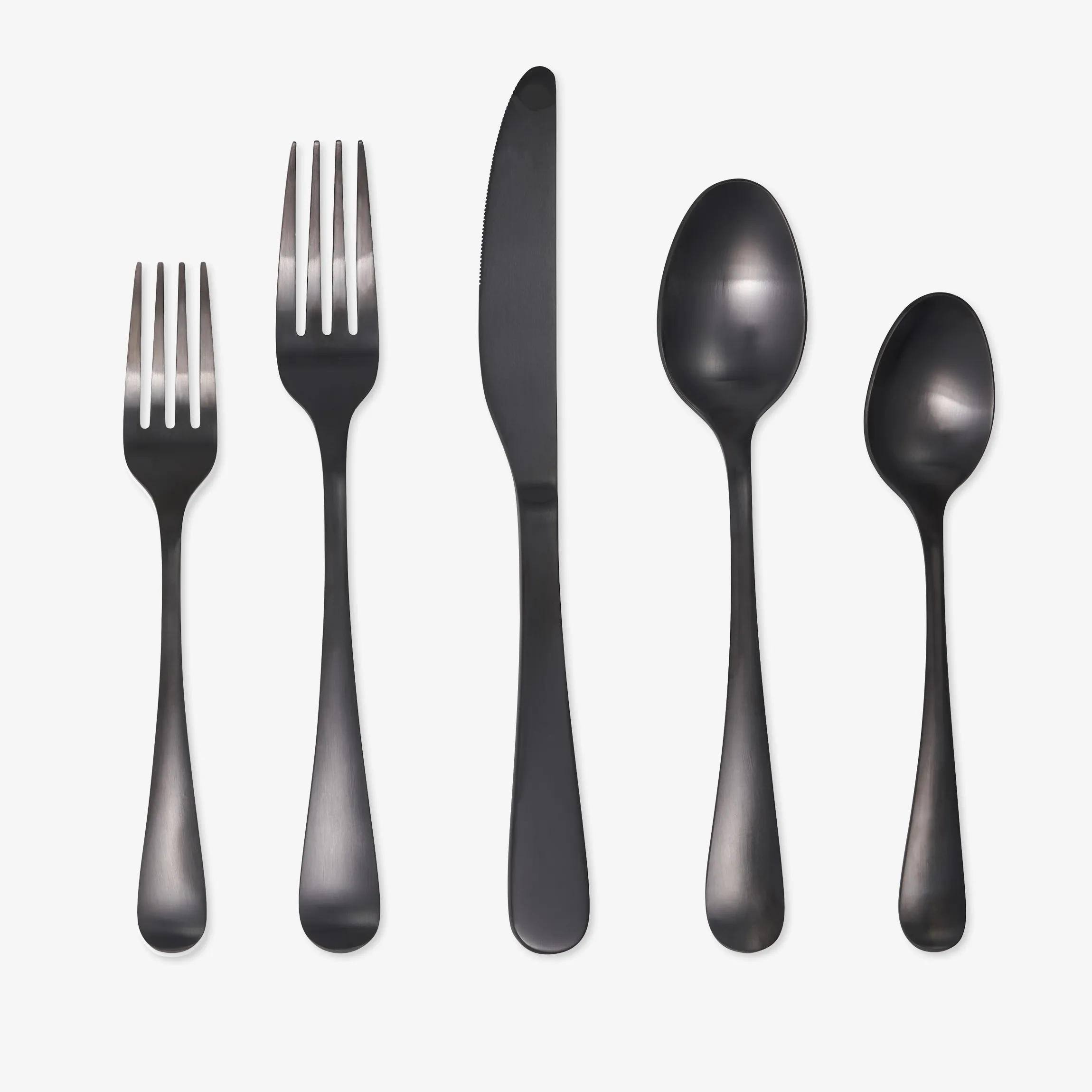 Rhiannon Black Satin 20-Piece Flatware Set