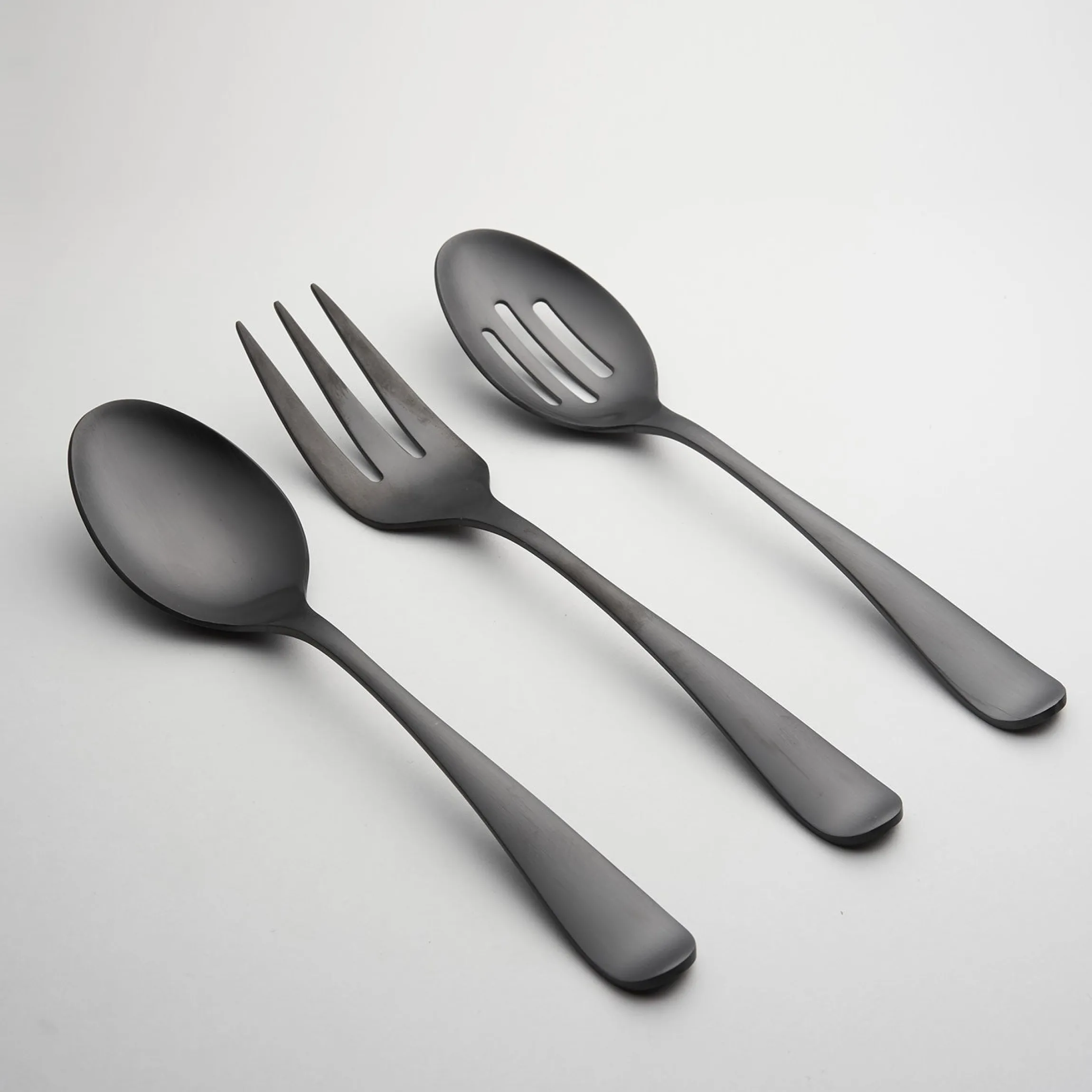 Rhiannon Black Satin 3-Piece Hostess Set