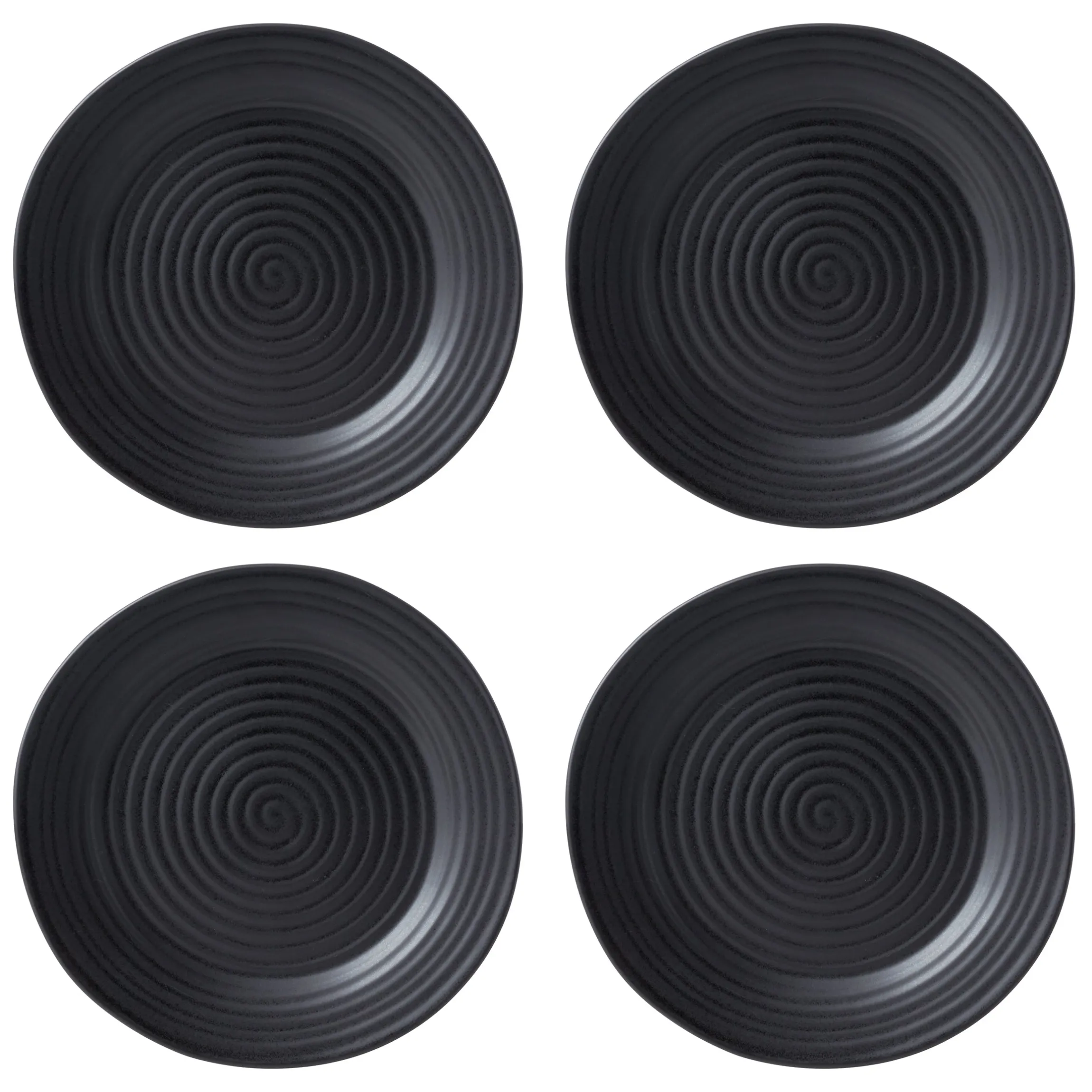 Ridge Black 12-Piece Dinnerware Set