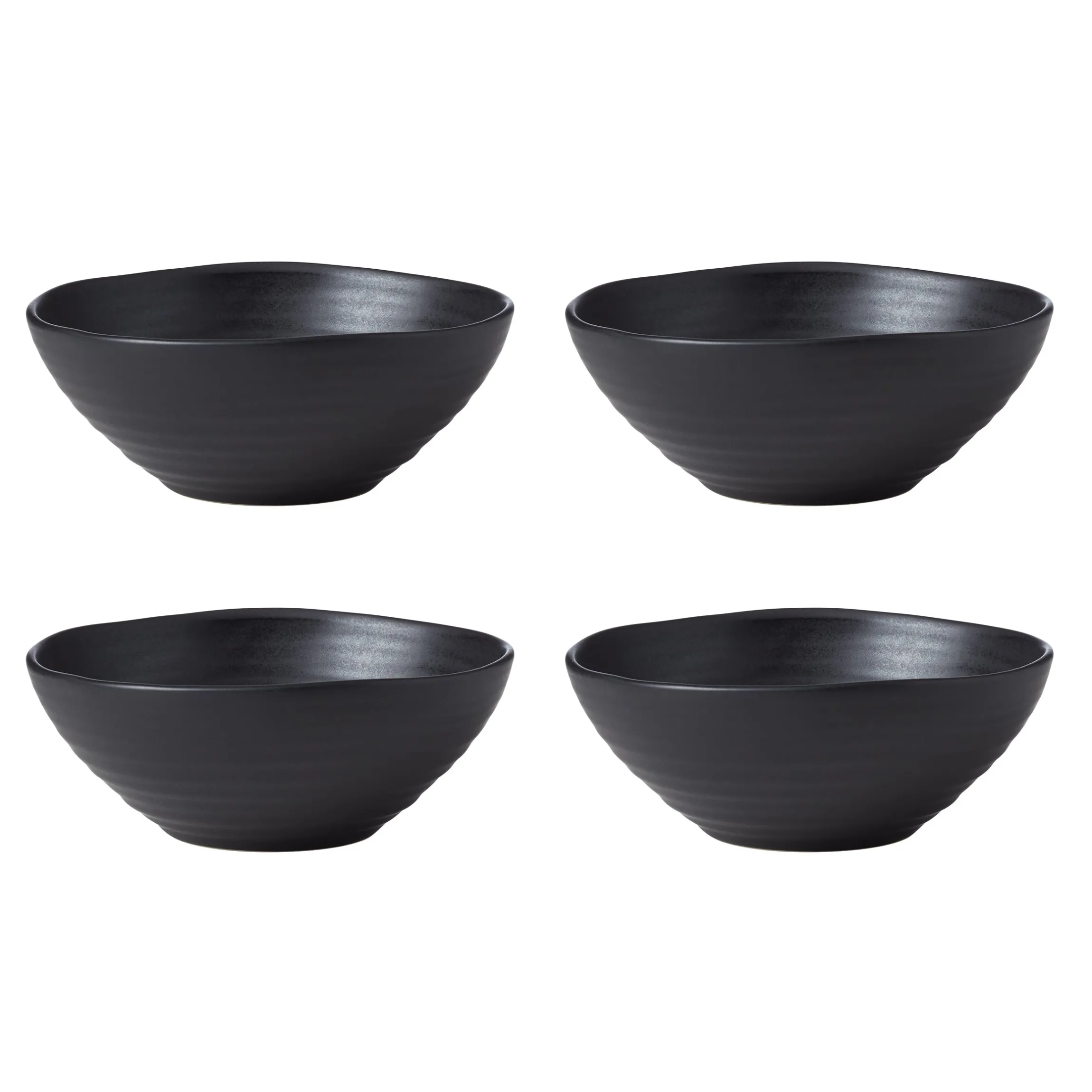 Ridge Black 12-Piece Dinnerware Set