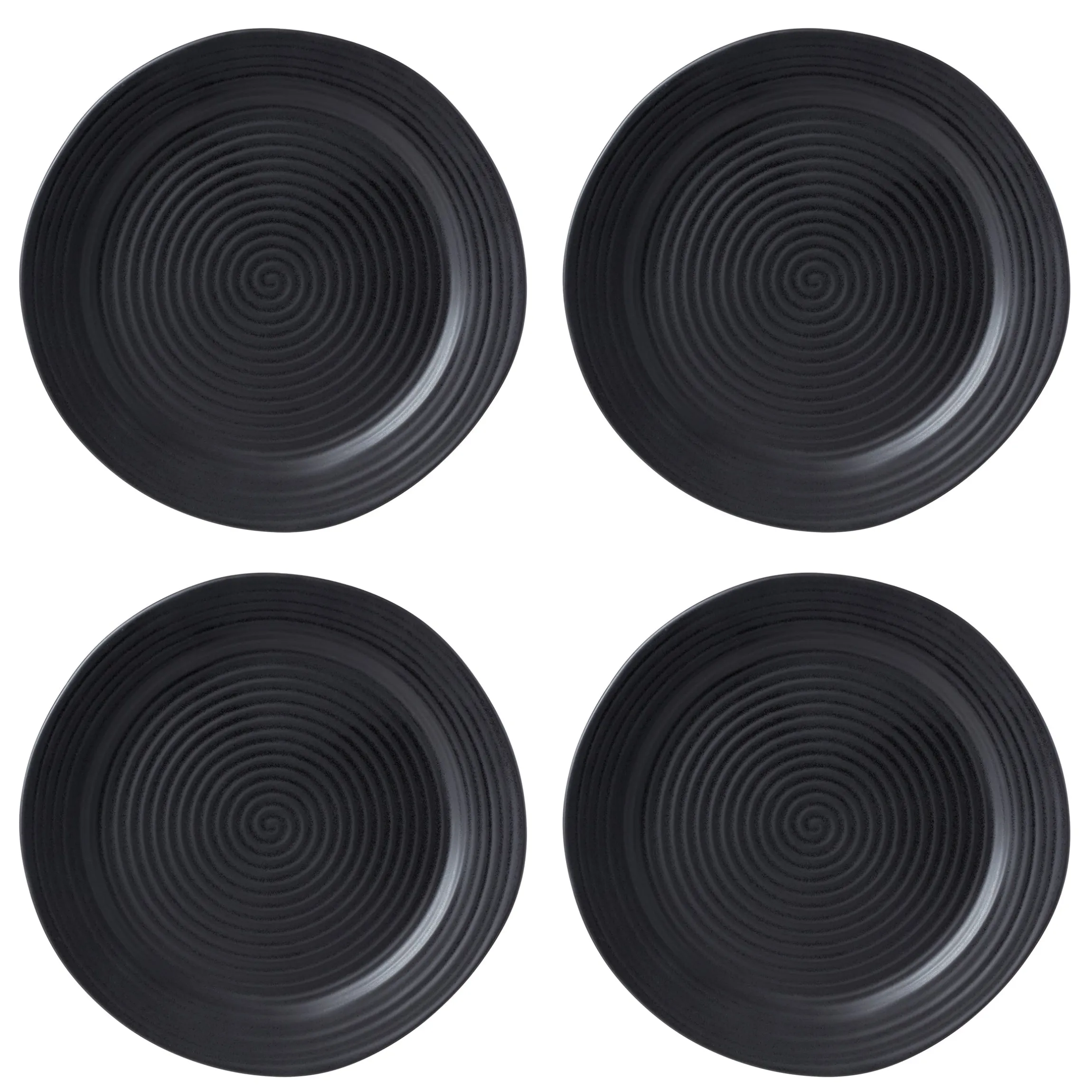 Ridge Black 12-Piece Dinnerware Set