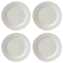 Ridge White 12-Piece Dinnerware Set
