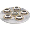 Roseland Seder Plates with Marble Slate