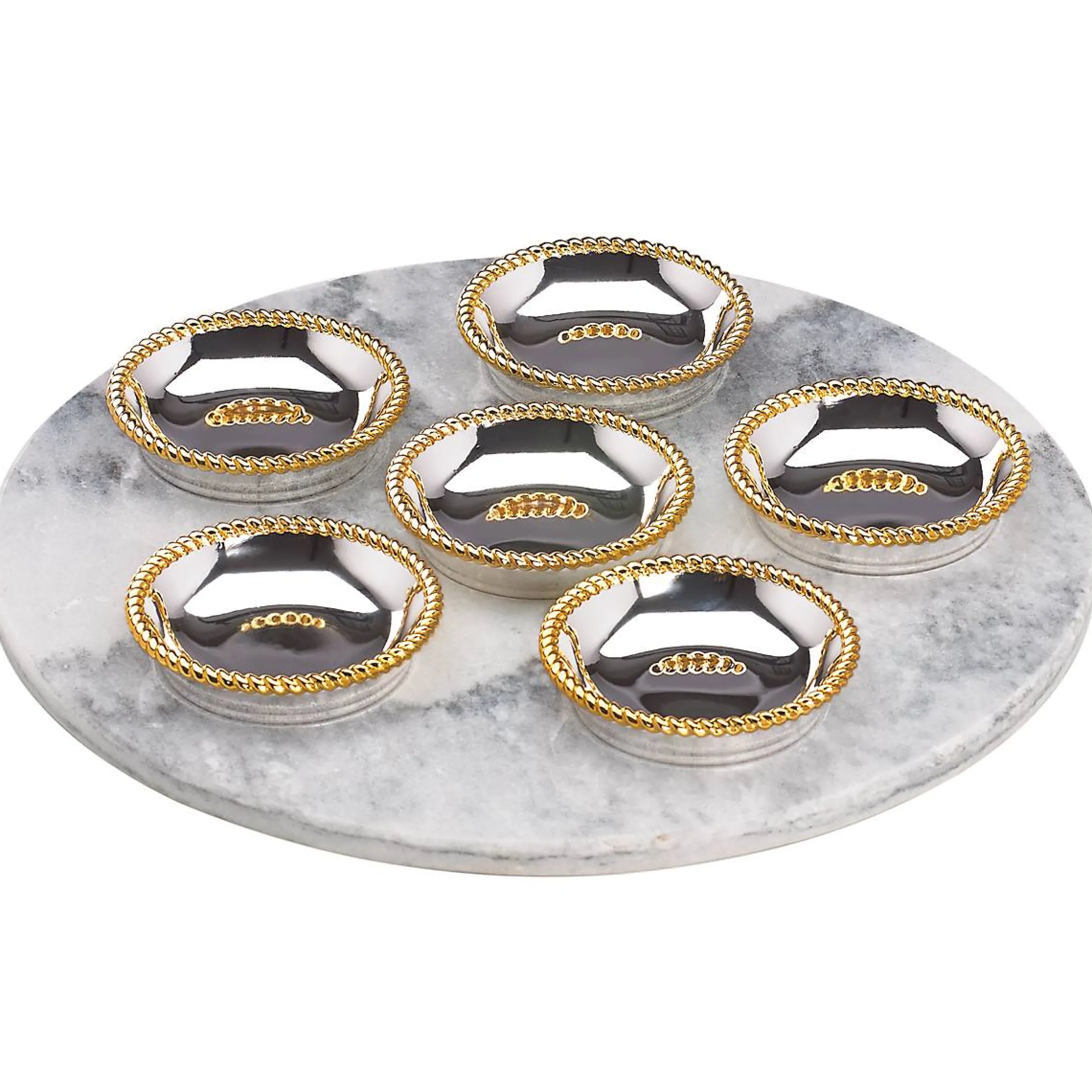 Roseland Seder Plates with Marble Slate