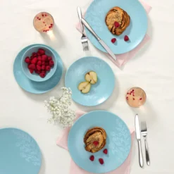 Roseto French Blue 12-Piece Dinnerware Set