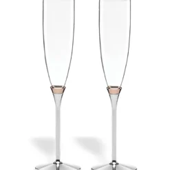 Rosy Glow 2-Piece Champagne Flute Set