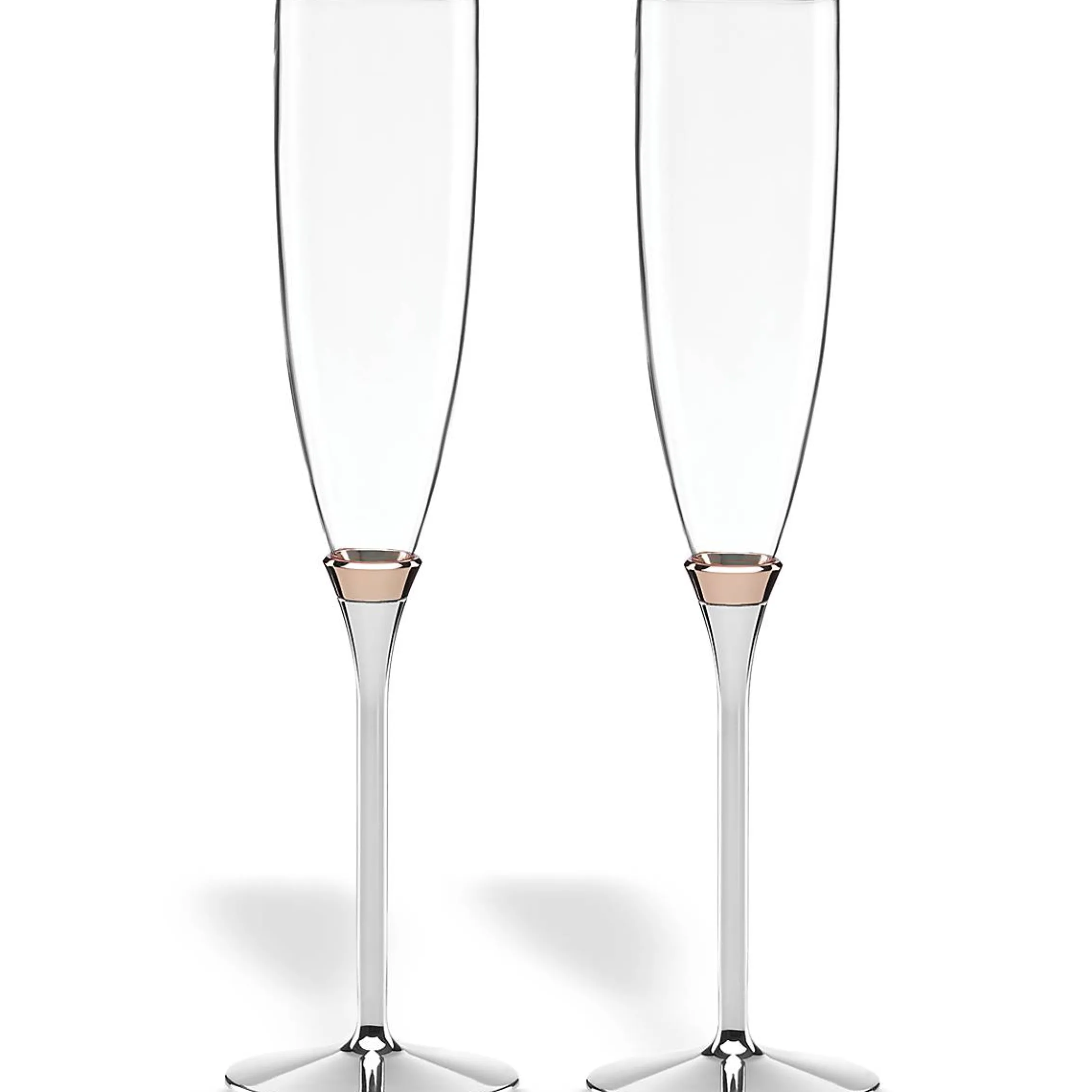 Rosy Glow 2-Piece Champagne Flute Set
