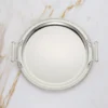 Round Silverplate Tray With Handles