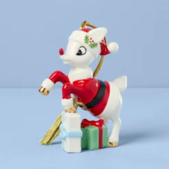 Rudolph in a Santa Suit Ornament