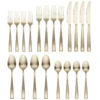 Samira Champagne Satin 20-Piece Flatware Set