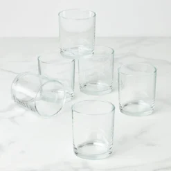 24 Seven Clear Medium Tumblers, Set of 6