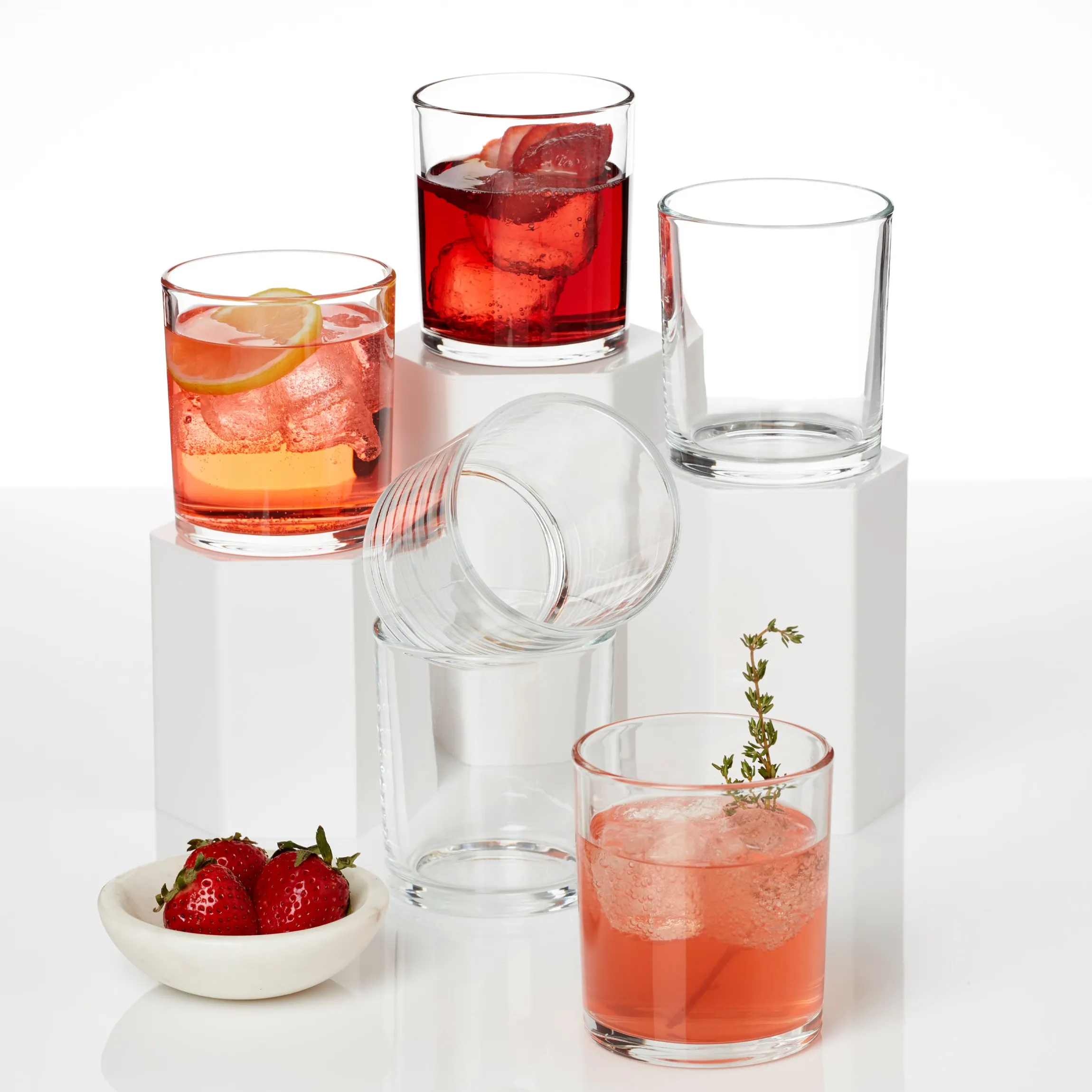 24 Seven Clear Medium Tumblers, Set of 6