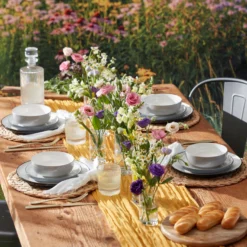 24 Seven Colors Pumice 12-Piece Dinnerware Set