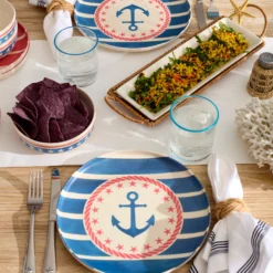 24 Seven Melamine Aweigh We Go 18-Piece Dinnerware Set