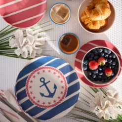 24 Seven Melamine Aweigh We Go 18-Piece Dinnerware Set