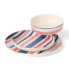 24 Seven Melamine Stripe 12-Piece Dinnerware Set