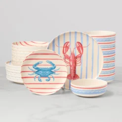 24 Seven Melamine Wharfside 24-Piece Dinnerware Set