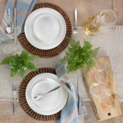24 Seven White 12-Piece Dinnerware Set