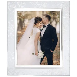 Silver Peony 8x10 Photo Frame