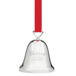 2026 Silverplate Christmas Bell Ornament