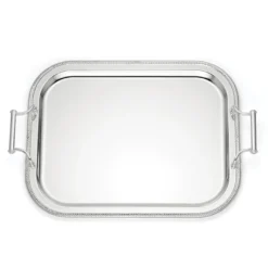 Silverplate Rectangular Tray With Handles