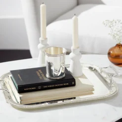 Silverplate Rectangular Tray With Handles