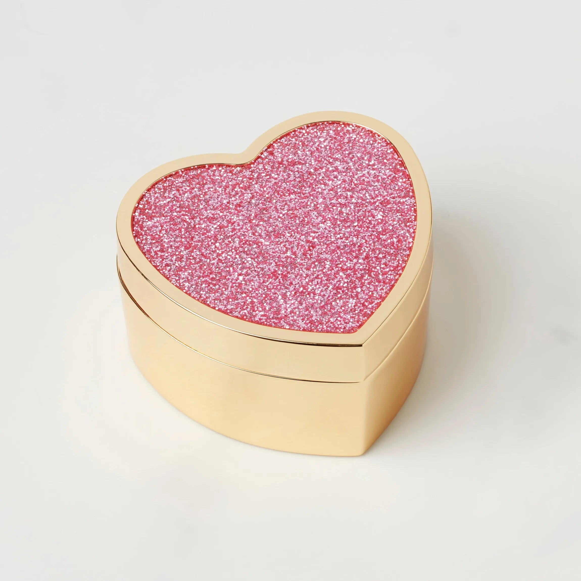 Sitting Pretty Pink Glitter Heart Box