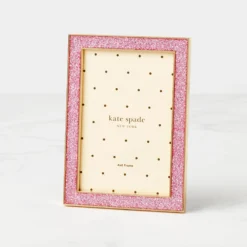 Sitting Pretty Pink Glitter 4x6 Photo Frame