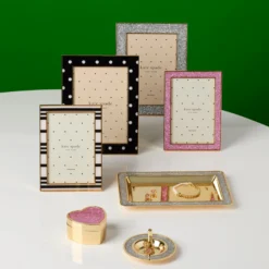 Sitting Pretty Silver Glitter 5x7 Photo Frame