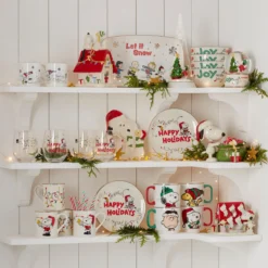 Snoopy Christmas Covered Candy Dish