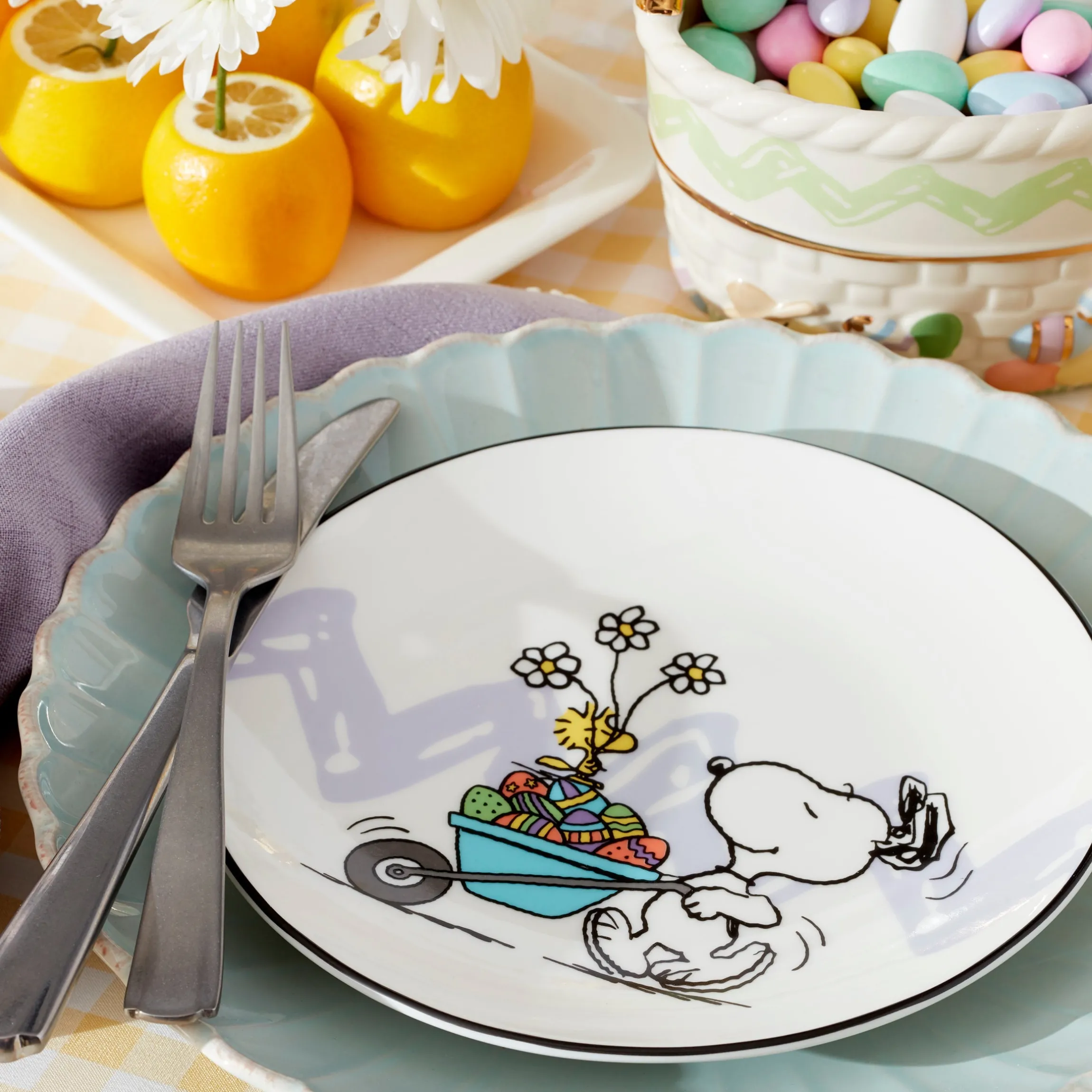 Snoopy Easter Accent Plates, Set of 4