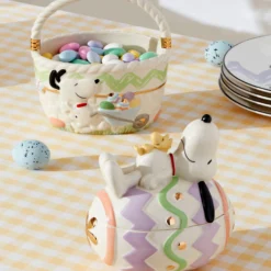Snoopy Easter Covered Candy Dish