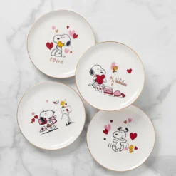 Snoopy Valentine's Day Accent Plates, Set of 4