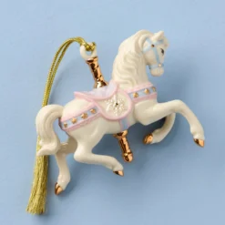 Snowflake Carousel Horse Ornament