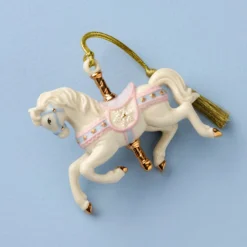 Snowflake Carousel Horse Ornament