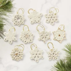 Snowflake 10-Piece Mini Ornament Set