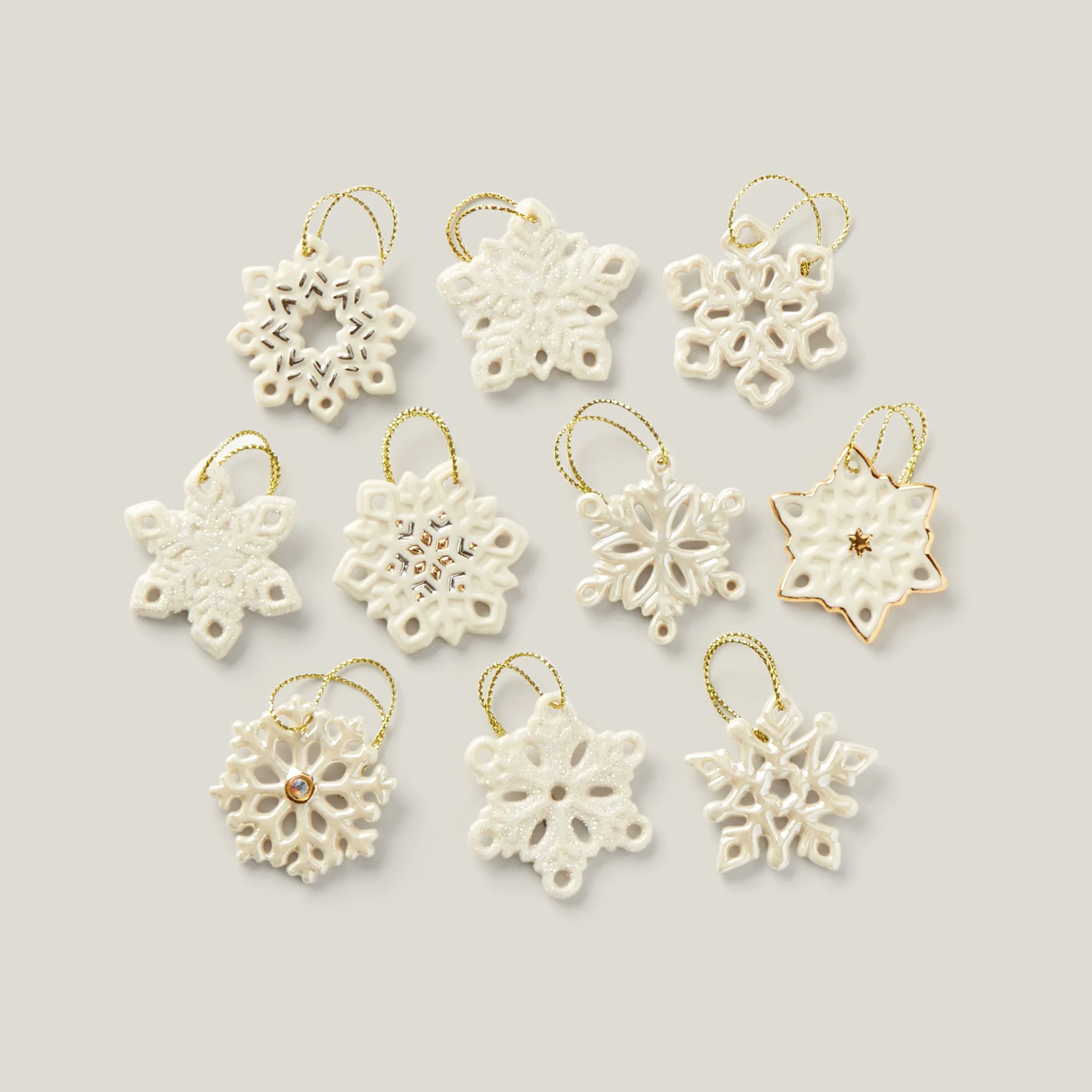 Snowflake 10-Piece Mini Ornament Set