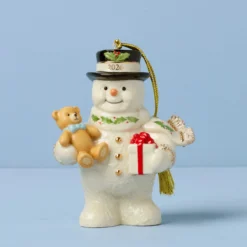 2026 Snowman with Teddy Bear Ornament